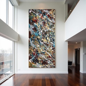 Bold abstract wall art for premium home interior