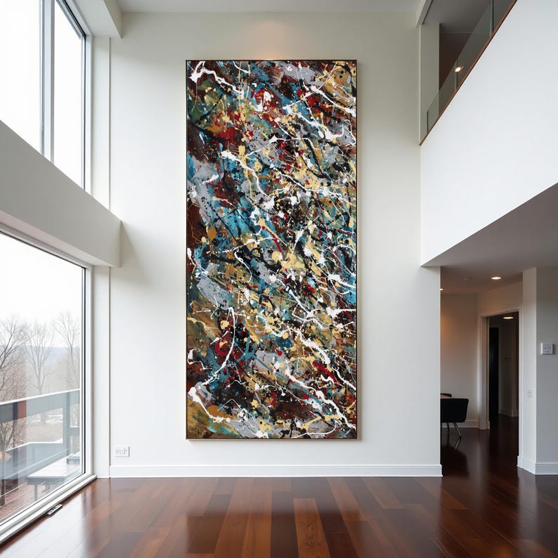 Bold abstract wall art for premium home interior