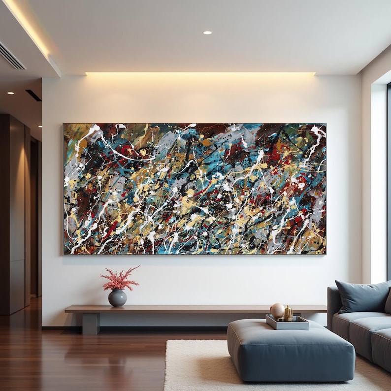 Large abstract wall art for premium interiors