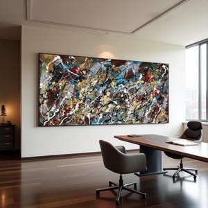 Modern statement canvas for luxury apartment wall