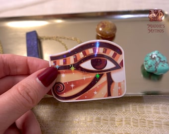 Eye of Ra Holographic Sticker – Ancient Egyptian Illustration