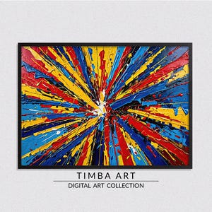Abstract Expressionism 1, Oil Painting, Art Print, Art Decor, Printable Wall Art, Instant Digital Download