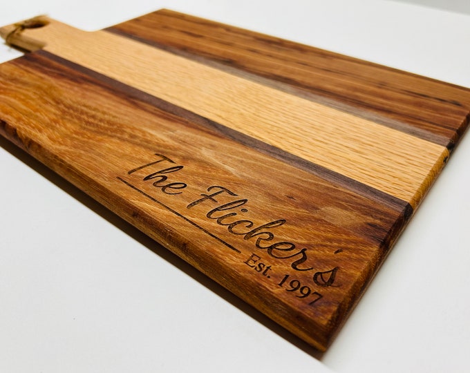Custom Engraved Wood Cutting Board ~8"x15"