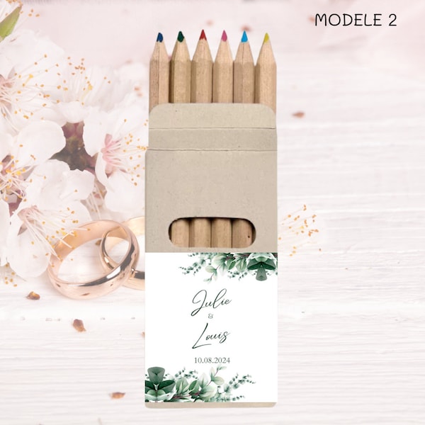 Crayons de couleur mariage