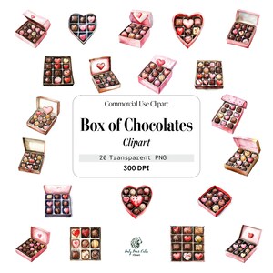 Doos bonbons, aquarel, composities, commercieel gebruik, sjabloonclipart