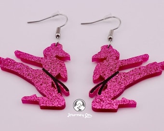 Kickin' Karate Girl Earrings