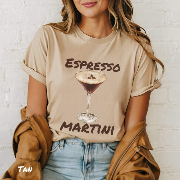 Espresso Martini Shirt Cool Cocktail Shirt Mixologist Graphic Tee Signature Drink T-Shirt Gifts Espresso Martini Print Top Selling T Shirts