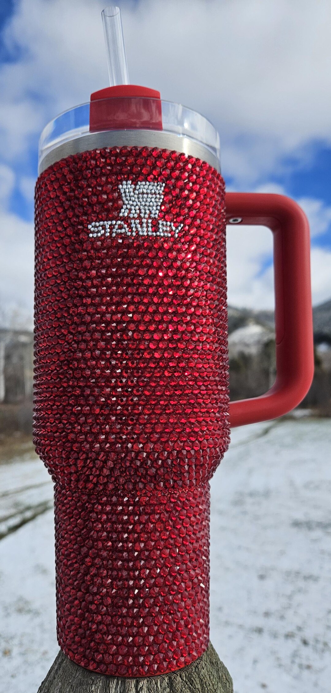 Blinged Authentic Stanley. 40 OZ. Red. - Etsy