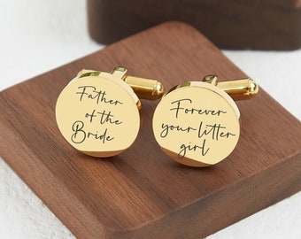 Father of the Bride Cufflinks,Father of the Bride Gift for Wedding,Custom Wedding Cufflinks,Gift for Father of the Bride,Gifts For Daddy