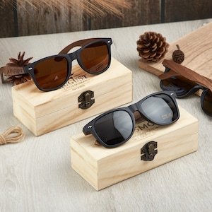 Custom Engraved Wooden Sunglasses,Personalized Groomsmen Gift Set,Trendy Best Man Proposal Idea,Father’s Day Gift from Daughter,Gift for Him