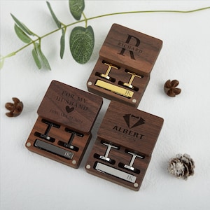 Personalized Cufflinks & Tie Clip Set,Groomsmen Gifts,Engraved Cuff Links,Groom Gift,Best Man Gift,Groomsmen Proposals,Cufflinks for Men
