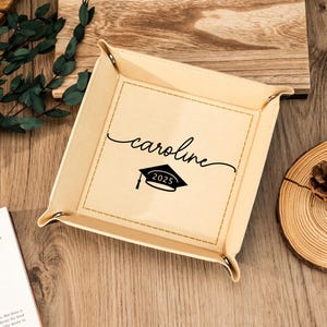 Custom Leather Tray,Graduation Gifts,Personalized Graduation Party Gifts,College Graduation Gift,High School Graduation Gift Valet Tray