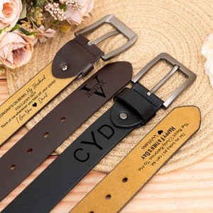 Custom Handmade Belt,Engraved Leather Belt for Dad,Anniversary Gift,Groomsmen Gift,Gift for Boyfriend,Best Man Gift,Father&#39;s Day Gift