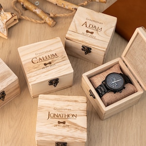 Personalized Watch,Gift for Dad,Anniversary Gift for Him,Engraved Watch,Wooden Watch,Groomsmen Watch,Mens Watch,Boyfriend Gift for Men
