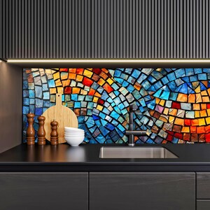 Tempered Glass Mosaic Backsplash: Heat-Resistant Kitchen Decor