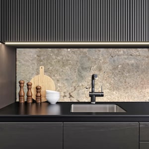 Marble Look Tempered Glass Kitchen Backsplash: Heat Resistant Stove Cover