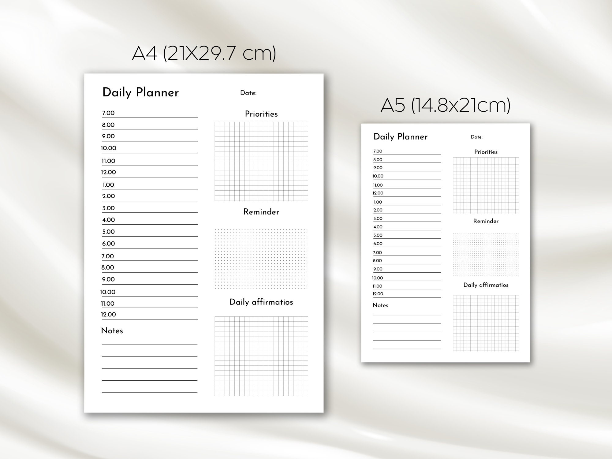 Daily Time Planner Printable, Daily Printable Planner Hourly, 2024 ...