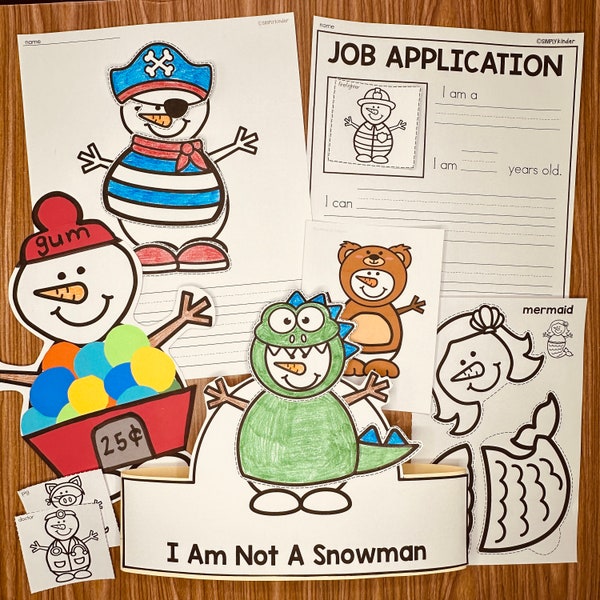 Disguise a Snowman Writing & Craft, Snowman in Disguise Project, Bulletin Board