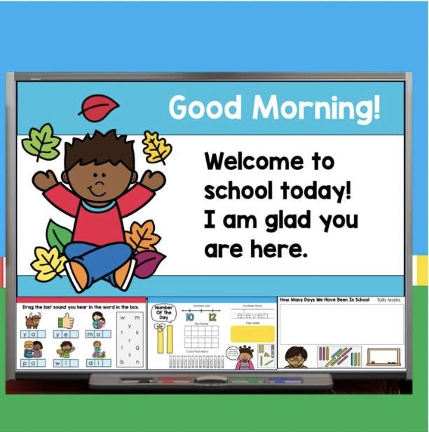 September Morning Meeting Slides for Kindergarten, Editable Daily ...