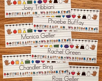 Editable Kindergarten Name Tags or Desk Plates