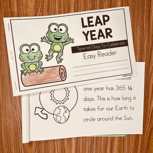 Leap Year 2024, Leap Day Reading Activities for Kindergarten and First Grade