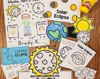 Eclipse Activities | Lunar Eclipse & Solar Eclipse | Solar and Lunar Eclipses