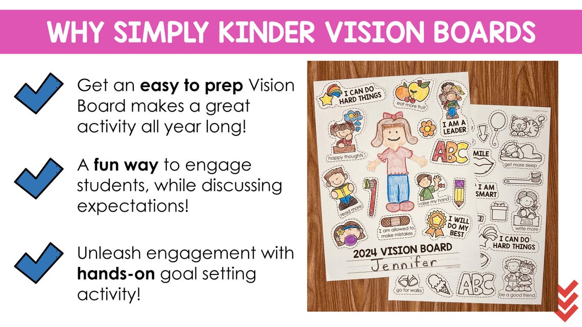 New Year Resolution 2025 Goals Setting Activity, Vision Board 2025 ...