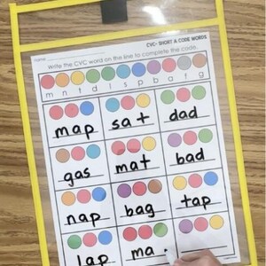 CVC Words No-prep Secret Code Worksheets Kindergarten, Morning Work ...