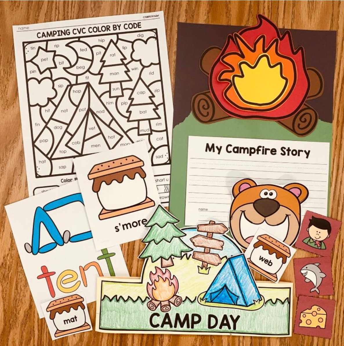 Camping Day End of the Year Activity Pack - Etsy