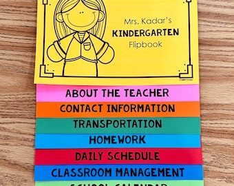Back to School Editable Flipbook for Meet the Teacher or Open House Handbook