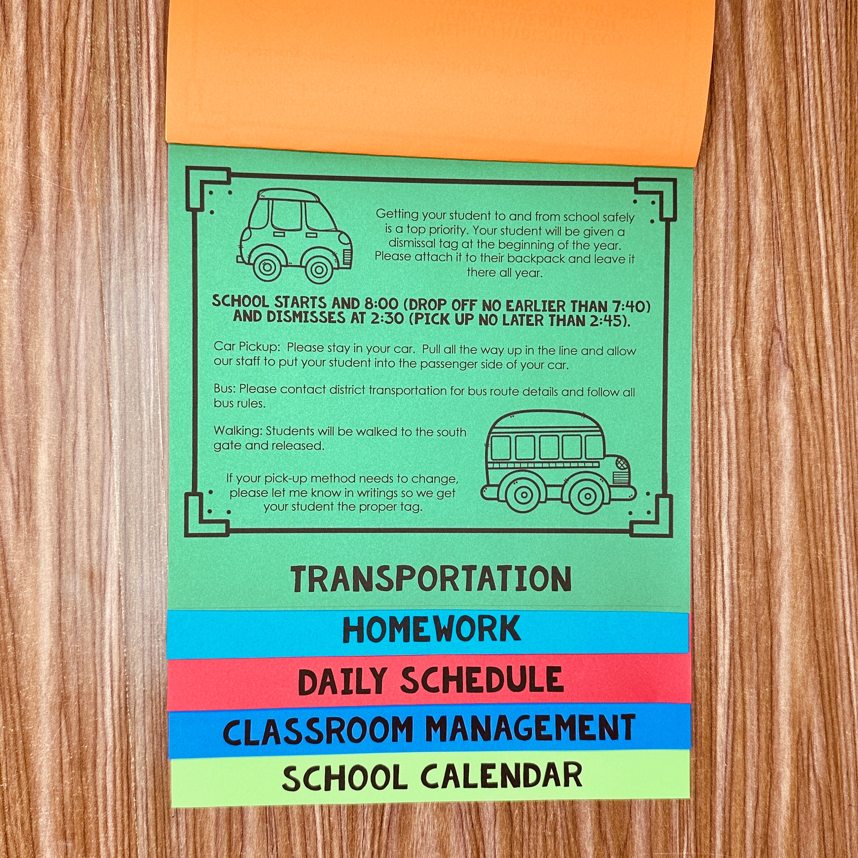 Back to School Editable Flipbook for Meet the Teacher or Open House ...