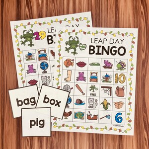 Leap Day 2024 Activities, Phonics Bingo, No-Prep CVC Decodable Game, Leap Day