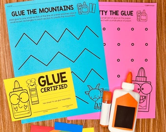 Glue Practice Worksheets & Activities