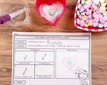 Conversation Hearts Science - Valentine&#39;s Day STEM- Valentines Day Activities