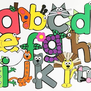 Manualidades con letras minúsculas y actividades del alfabeto para jardín de infantes