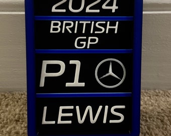 Lewis Hamilton Win Pit Board, British GP, Lewis 44, Mercedes F1, formula one, Lewis win, Mercedes win, P1 Pit Board, Silverstone 2024