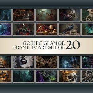 Vintage Halloween Frame TV Art Bundle: Spooky Gothic Decor (Digital Download)