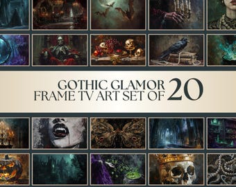 Vintage Halloween Frame TV Art Bundle: Spooky Gothic Decor (Digital Download)