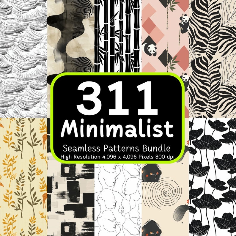 Hy Pattern 311 Minimalist Seamless Patterns Bundle, Minimalist Background ...