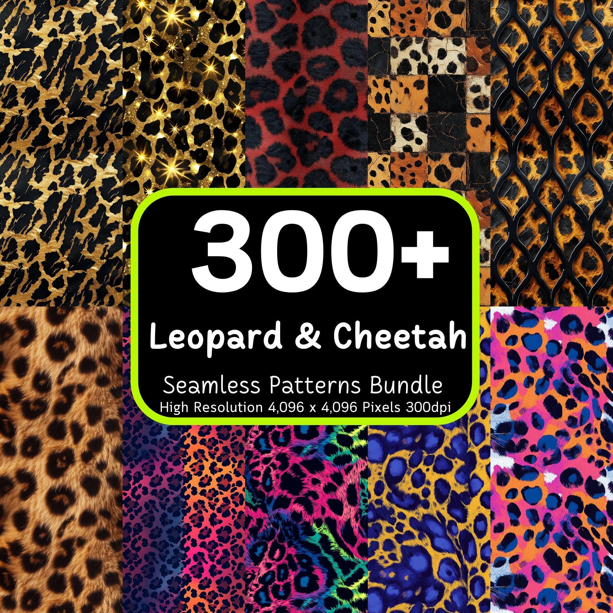 Grafica ad acquerello con stampa leopardata di cuori e segni di pace