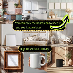 1,500+ Mega Mockup Bundle, Frame Mockups, Wall Art Mockups, Mug Mockups, tshirt mockups, Interior Mockup, Free Gifts, High-Resolution 300dpi image 8