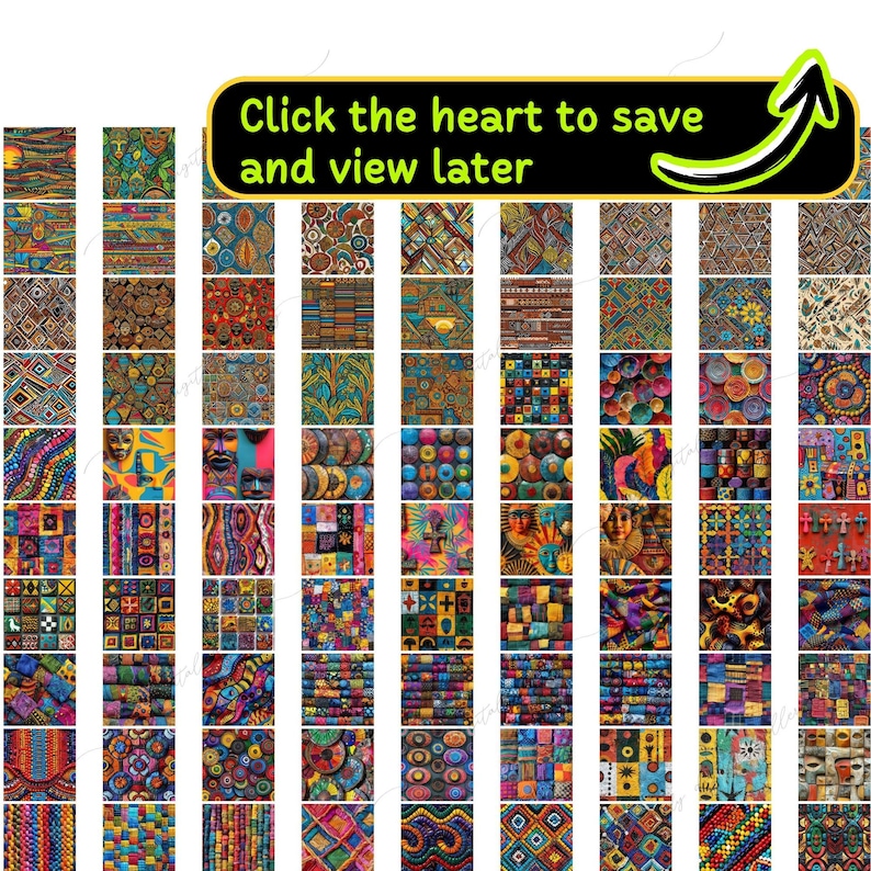 414 African Seamless Patterns Bundle, Boho Background, Tribal Prints, Geometric Textures, Printable Scrapbook, 300dpi, Commercial Use image 10