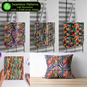 800+ Geometric Seamless Patterns Bundle, Abstract Digital Paper ...