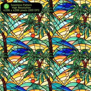 528 sömlösa mönster för målat glas, djurmålat glas, retromålat glas, sömlösa digitala papper, sömlöst paket, kommersiellt bruk bild 2