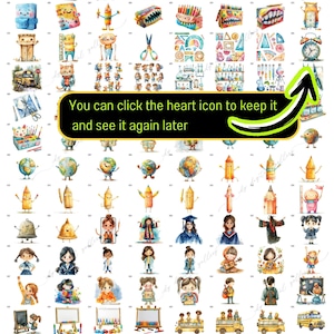 353 School Clipart Bundle, Back to School, School PNG, Educational ...
