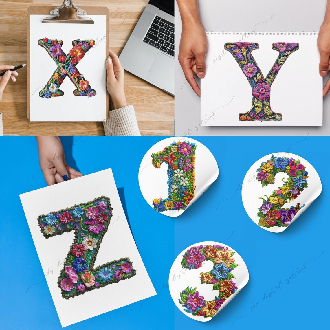 252 Embroidery Alphabet Bundle, Cute Embroidery Fonts, Embroidery ...