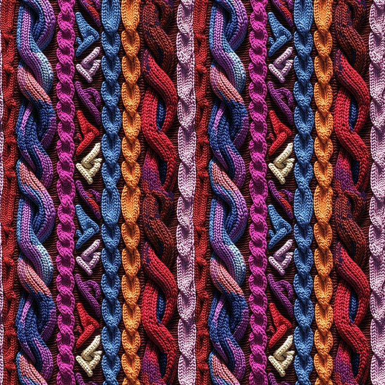 768 Knitting Patterns, Knitting Texture, Seamless Digital Papers ...