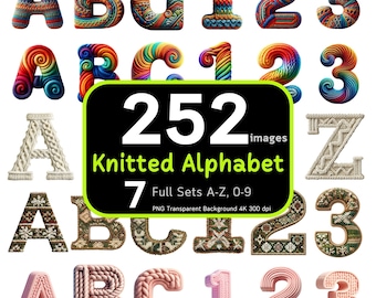252 Paquete de alfabeto de punto, Letras de punto, Imágenes prediseñadas de punto, PNG de punto, Números de alfabeto, Sublimación de alfabeto, Paquete de alfabeto, 4K