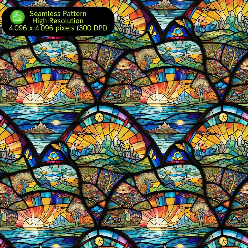 528 sömlösa mönster för målat glas, djurmålat glas, retromålat glas, sömlösa digitala papper, sömlöst paket, kommersiellt bruk bild 6
