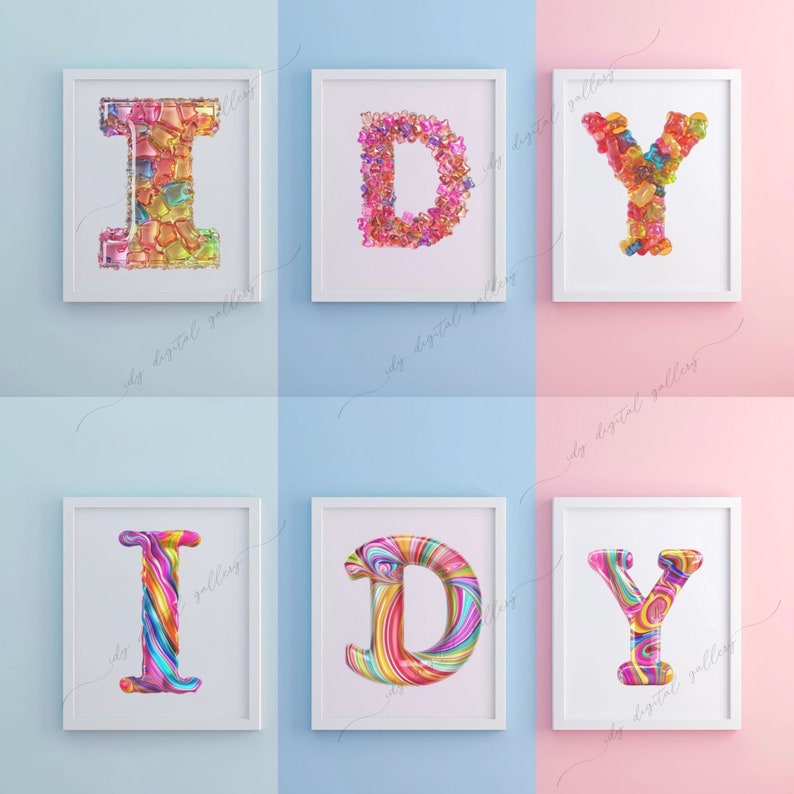 252 Candy Alphabet Bundle, Candy Letters, Candy Clipart, Colorful ...